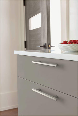 Amerock Cabinet Pull Satin Nickel 5-1/16 inch (128 mm) Center-to-Center Caliber 1 Pack Drawer Pull Cabinet Handle Cabinet Hardware