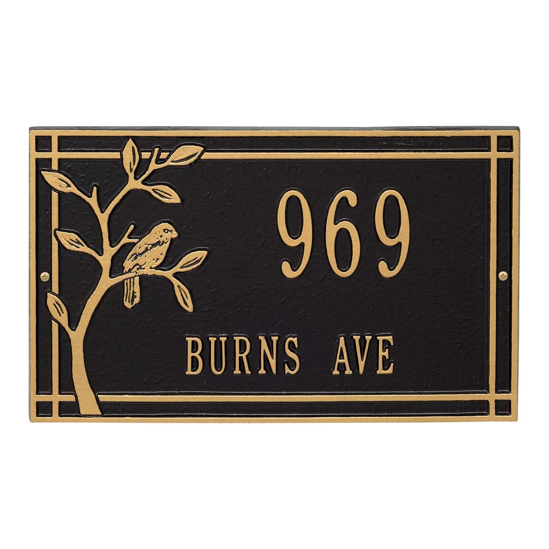 Whitehall 2517BG - Personalized Woodridge Bird Plaque - Standard - Wall - 2 Line