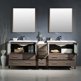 Fresca FVN62-361236GR-UNS Fresca Torino 84" Gray Modern Double Sink Bathroom Vanity w/ Side Cabinet & Integrated Sinks