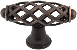 Jeffrey Alexander 749DACM 2-5/16" Overall Length Gun Metal Birdcage Tuscany Cabinet "T" Knob