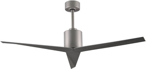 Matthews Fan EKH-BN-BN Eliza-H 3-blade ceiling mount paddle fan in Brushed Nickel finish with brushed nickel ABS blades.