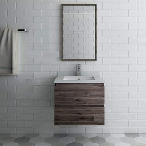 Fresca FVN3124ACA Fresca Formosa 24" Wall Hung Modern Bathroom Vanity w/ Mirror