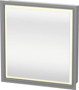 Duravit L-Cube 25-5/8" x 27-1/2" Lighted Framed Single Door Medicine Cabinet - Left Swing Door