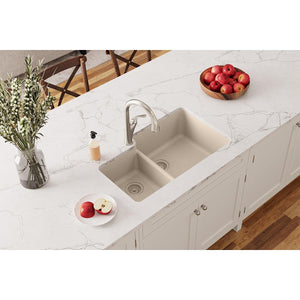 Elkay Quartz Classic ELGOU3321LBQ0 Bisque Offset 40/60 Double Bowl Undermount Sink