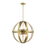 Livex Lighting 49646-01 Stoneridge 6 Light 24 inch Antique Brass Pendant Chandelier Ceiling Light
