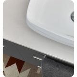 Fresca FVN6136GR-VSL-R Fresca Lucera 36" Gray Wall Hung Vessel Sink Modern Bathroom Vanity w/ Medicine Cabinet - Right Version