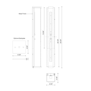 Kuzco VL47221-CH LED VAN (LATITUDE) 19W CH