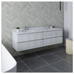 Fresca FCB31-3636ACA-CWH-U Double Sink Cabinet with Sinks