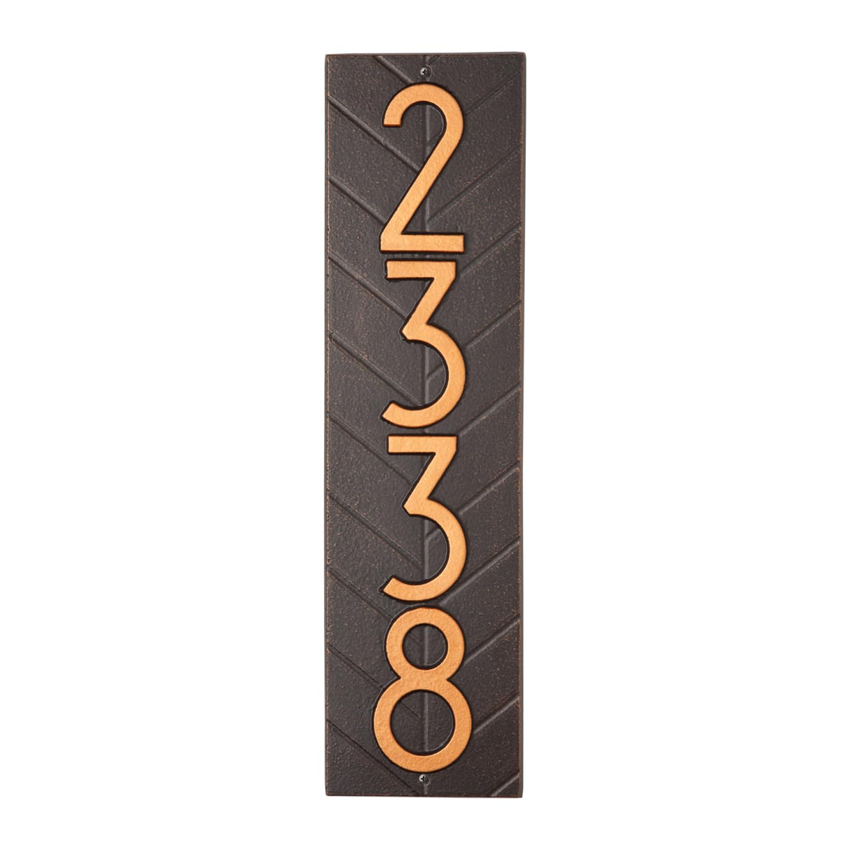 Whitehall 3868OB - Modern Herringbone Vertical Plaque, Standard Wall 1-line