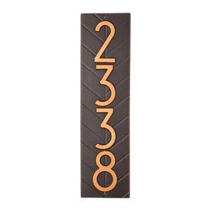 Whitehall 3868OB - Modern Herringbone Vertical Plaque, Standard Wall 1-line
