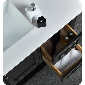 Fresca FVN2336BL Fresca Manchester 36" Black Traditional Bathroom Vanity w/ Mirror