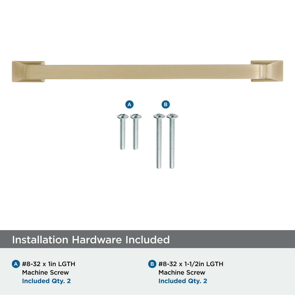 Amerock Cabinet Pull Golden Champagne 6-5/16 inch (160 mm) Center to Center Westerly 1 Pack Drawer Pull Drawer Handle Cabinet Hardware