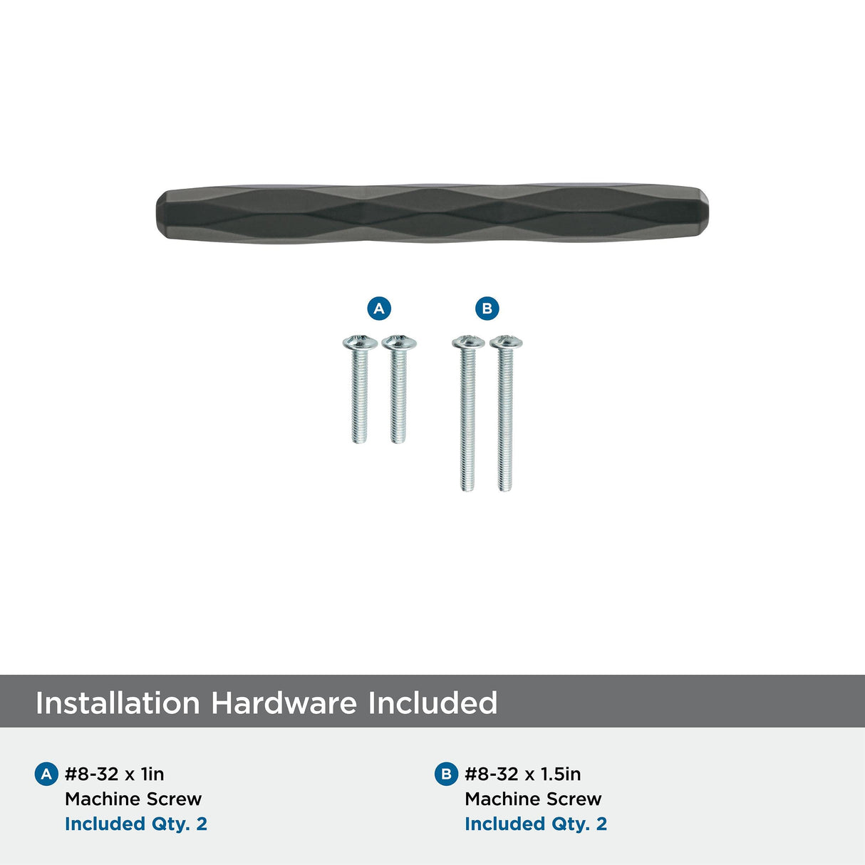 Amerock Cabinet Pull Black Bronze 3 inch (76 mm) Center to Center St. Vincent 1 Pack Drawer Pull Drawer Handle Cabinet Hardware