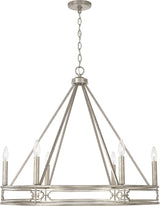 Capital Lighting 443461AS Merrick 6 Light Chandelier Antique Silver