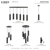 Livex Lighting 46753-68 Ardmore 3 Light 13 inch Shiny Black Pendant Ceiling Light
