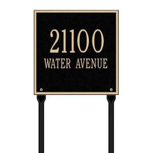 Whitehall 2114BG - Personalized Square Plaque - Standard - Lawn - 2 line