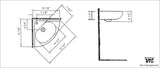 Cheviot Products Inc. Wall Mount Corner Sink, White