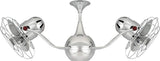 Matthews Fan VB-PB-MTL Vent-Bettina 360° dual headed rotational ceiling fan in polished brass finish with metal blades.