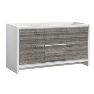 Fresca FCB8119HA Fresca Allier Rio 60" Ash Gray Double Sink Modern Bathroom Cabinet