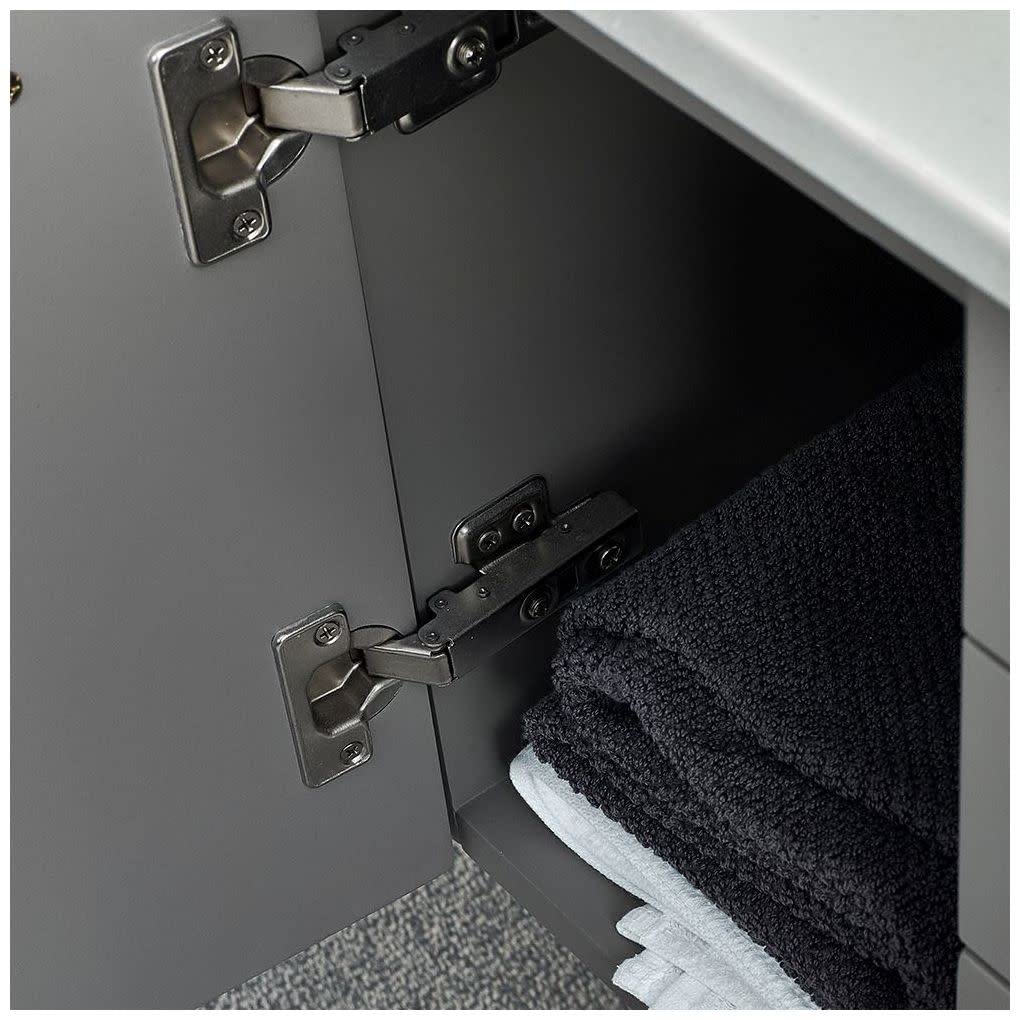 Fresca FCB6136RBL-UNS-R-CWH-U Fresca Lucera 36" Royal Blue Wall Hung Modern Bathroom Cabinet w/ Top & Undermount Sink - Right Version