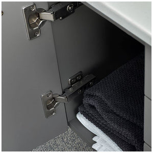 Fresca FCB6136RBL-UNS-R-CWH-U Fresca Lucera 36" Royal Blue Wall Hung Modern Bathroom Cabinet w/ Top & Undermount Sink - Right Version