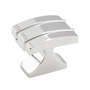 Amerock Cabinet Knob Polished Chrome 1-1/4 inch (32 mm) Length Davenport 1 Pack Drawer Knob Cabinet Hardware