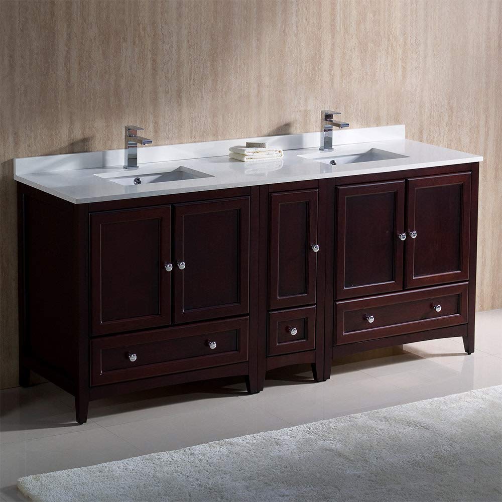 Fresca FCB20-301230GR-CWH-U Double Sink Cabinets with Sinks