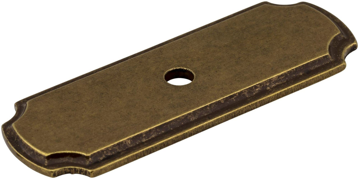 Jeffrey Alexander B812-AEM 2-13/16" Lightly Distressed Antique Brass Knob Backplate