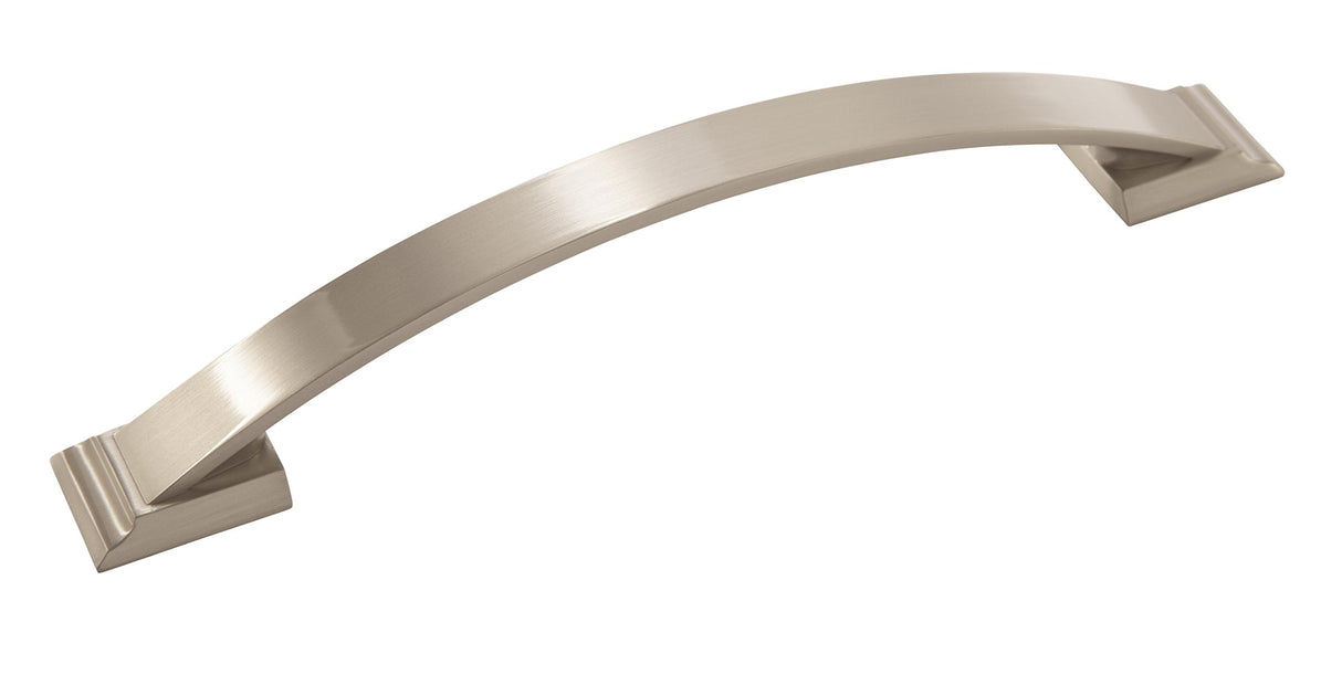 Amerock Cabinet Pull Satin Nickel 6-5/16 inch (160 mm) Center to Center Candler 1 Pack Drawer Pull Drawer Handle Cabinet Hardware