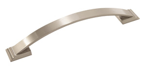 Amerock Cabinet Pull Satin Nickel 6-5/16 inch (160 mm) Center to Center Candler 1 Pack Drawer Pull Drawer Handle Cabinet Hardware