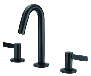 Gerber D303130BS Satin Black Amalfi Two Handle Widespread Lavatory Faucet
