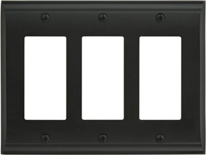 Amerock Wall Plate Black Bronze 3 Rocker Switch Plate Cover Candler 1 Pack Decora Wall Plate Light Switch Cover