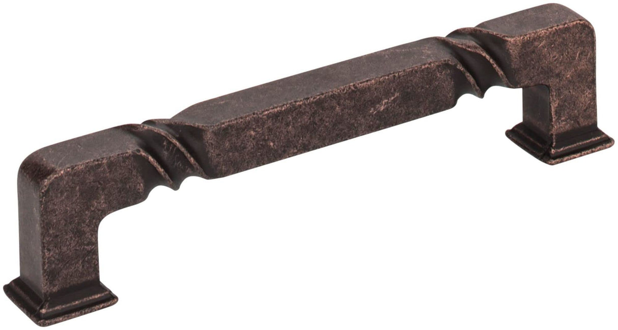 Jeffrey Alexander 602-128DMAC 128 mm Center-to-Center Distressed Oil Rubbed Bronze Rustic Twist Tahoe Cabinet Pull