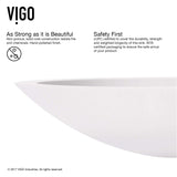 VIGO VGT1240 13.5" L -23.13" W -13.0" H Handmade Countertop Matte Stone Oval Vessel Bathroom Sink Set in Matte White Finish with Brushed Nickel Single-Handle Single Hole Faucet and Pop Up Drain