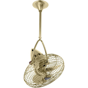 Matthews Fan JD-PB-MTL Jarold Direcional ceiling fan in Polished Brass finish with metal blades.