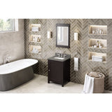 Jeffrey Alexander VKITAST24ESBOR 24" Espresso Astoria Vanity, Boulder Cultured Marble Vanity Top, undermount rectangle bowl