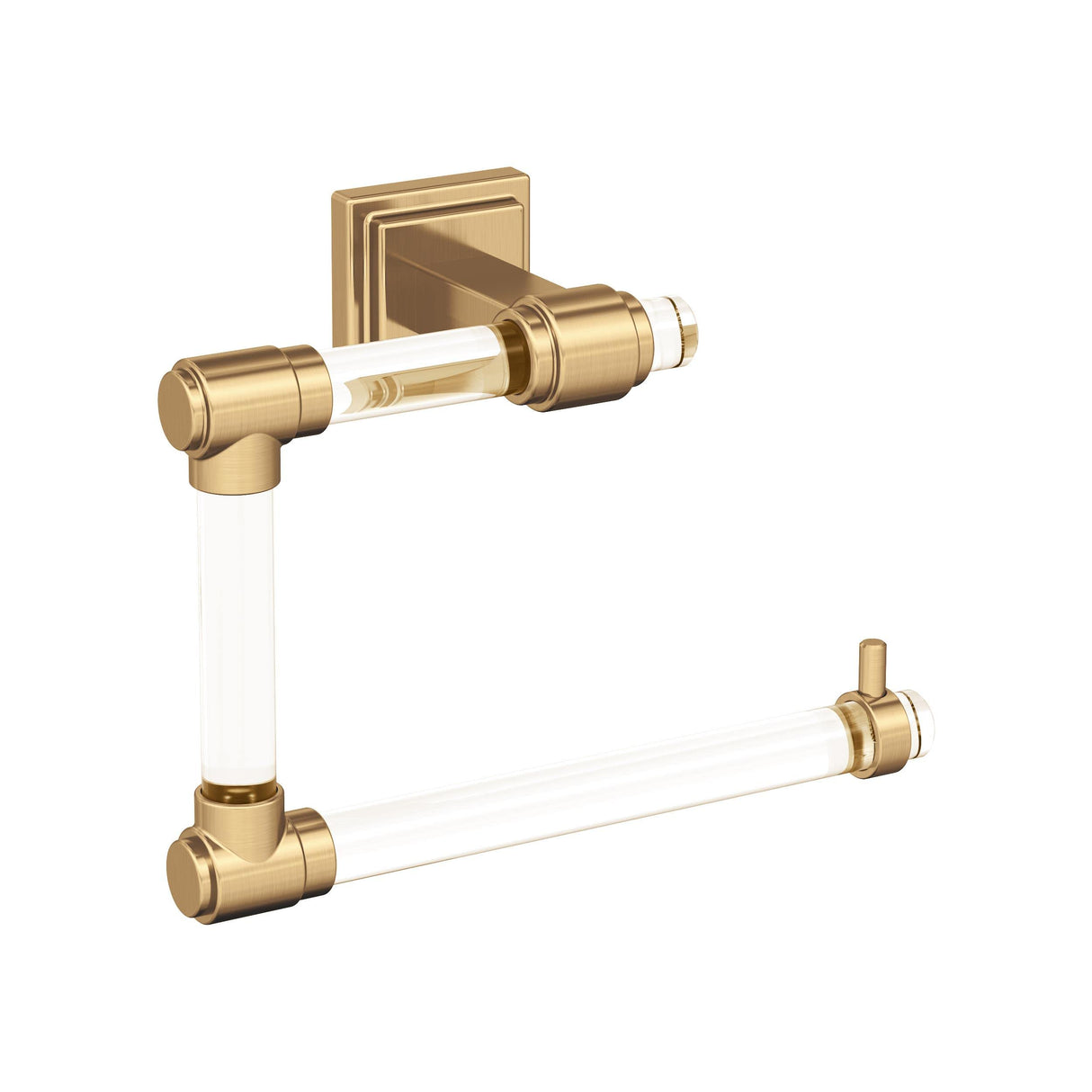 Amerock BH36062CCZ Clear/Champagne Bronze Towel Ring 5-7/16 in (138 mm) Length Towel Holder Glacio Hand Towel Holder for Bathroom Wall Small Kitchen Towel Holder Bath Accessories