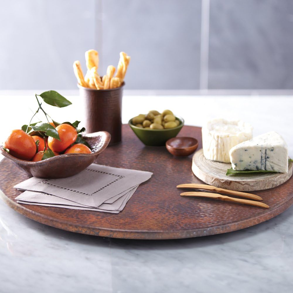 Native Trails 20-inch Copper Lazy Susan, Tempered Copper Finish CPO342 (Showroom Model)