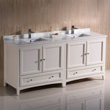 Fresca FCB20-3636GR-CWH-U Double Sink Cabinets with Sinks