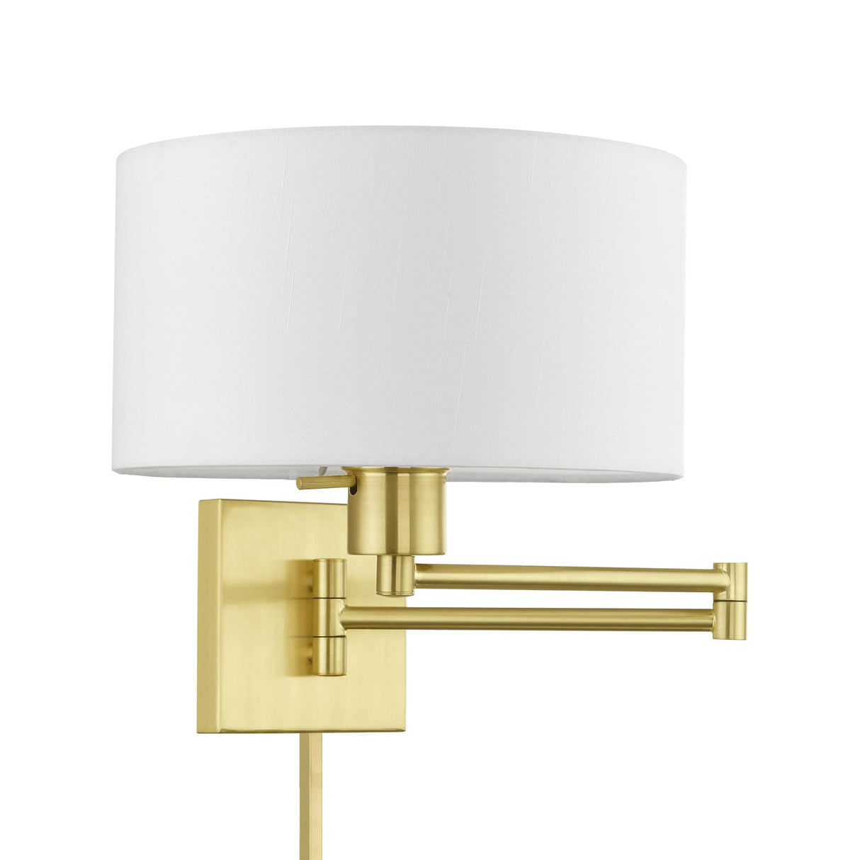 Livex Lighting 40036-12 Swing Arm Wall Lamps Collection 1 Light Swing Arm Wall Lamp, Brass