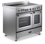 Verona VPFSEE365DSS Prestige 36" Electric Glass Top Double Oven Range - Stainless Steel