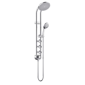 PULSE ShowerSpas 1058-CH Saturn Shower System with 8" Rain Showerhead, 3 Body Sprays, 5 Function Hand Shower, Polished Chrome