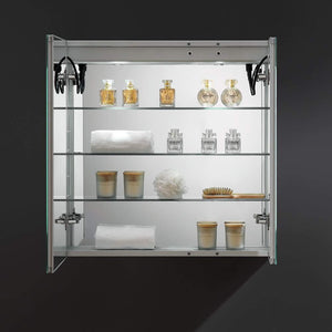 Fresca FMC013030 Fresca Tiempo 30" Wide x 30" Tall Bathroom Medicine Cabinet w/ LED Lighting & Defogger