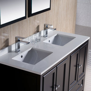 Fresca FVN20-2424ES Fresca Oxford 48" Espresso Traditional Double Sink Bathroom Vanity