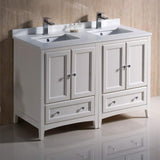 Fresca FCB20-2424AW-CWH-U Double Sink Cabinets with Sinks