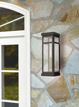 Livex Lighting 20703-07 Hopewell 1 Light Outdoor Wall Lantern, Medium, Bronze