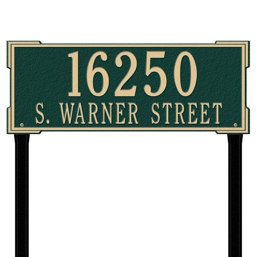 Whitehall 1122GG - Personalized Roanoke Plaque - Estate -Lawn - 2 Line