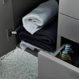 Fresca FCB6148GR-VSL-D-CWH-V Fresca Lucera 48" Gray Wall Hung Modern Bathroom Cabinet w/ Top & Double Vessel Sinks