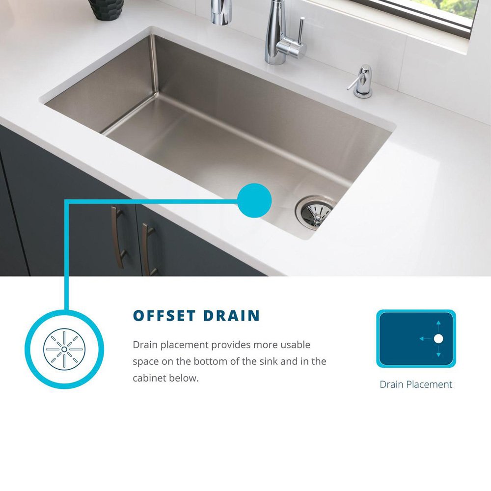 Elkay ECTRUF32179RDBG Crosstown 60/40 Double Bowl Farmhouse Stainless Steel Sink Kit