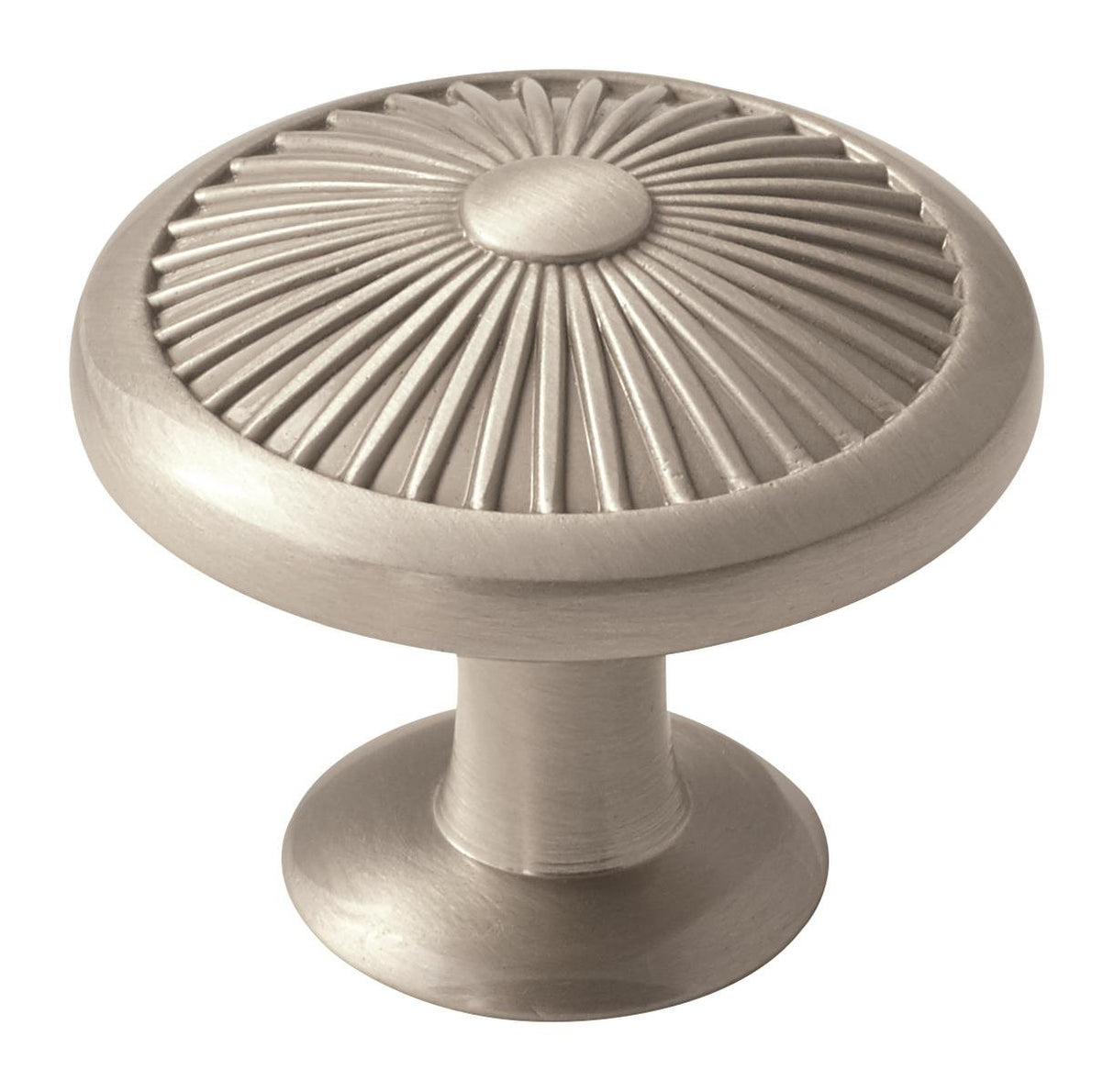 Amerock Cabinet Knob Satin Nickel 1-3/8 inch (35 mm) Diameter Crawford 1 Pack Drawer Knob Cabinet Hardware